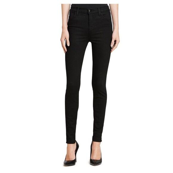 J Brand Women's Jeans Alana 25 Washed Black High Rise Cropped Super Skinny - Picture 1 of 8